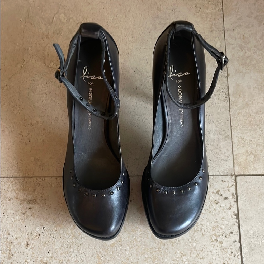 BNNW Donald J. Pliner Platform Black Mary Jane Heels size: 8 m